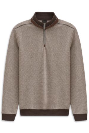 Pelēkbrūns džemperis ar apdares akcentiem