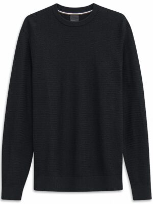 Tumši zils kokvilnas un kašmira džemperis