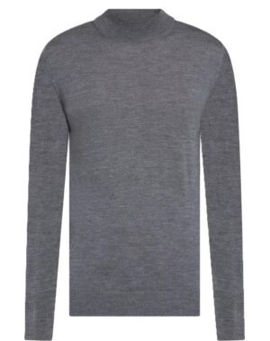 Tumši pelēks jaunvilnas džemperis vīriešiem
