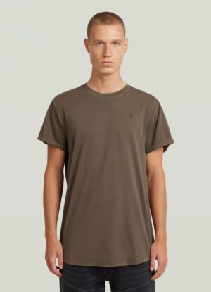 Organiskās kokvilnas T-krekls ar noapaļotu apakšmalu