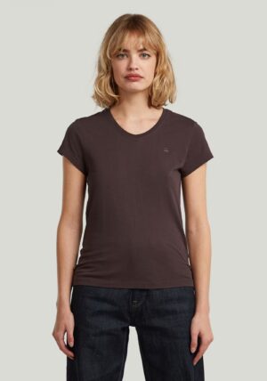 Organiskās kokvilnas T-krekls ar V veida izgriezumu