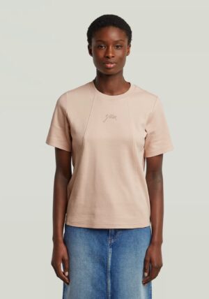 T-krekls ar logo un A silueta nošuvēm