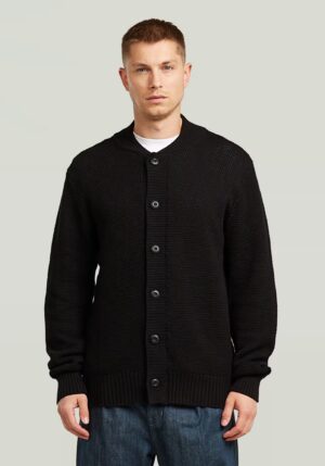 Adīta organiskās kokvilnas jaka vīriešiem