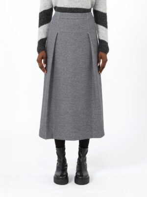 Blīva auduma svārki ar ielocēm