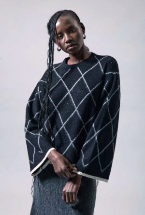 Vilnas un kašmira džemperis ar dekoratīvu rakstu