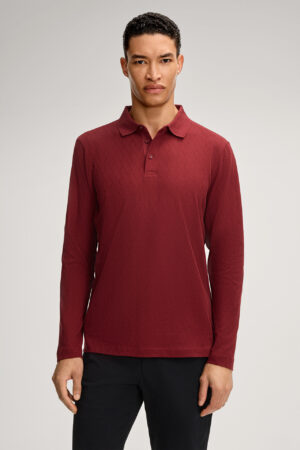 Kokvilnas polo krekls ar dekoratīvu tekstūru