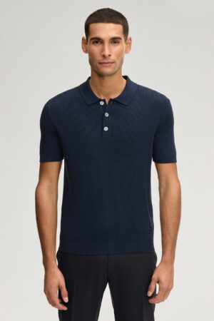 Polo krekls ar smalki rievotu tekstūru