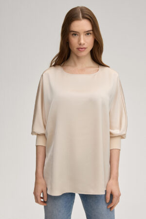 Plata piegriezuma satīna blūze