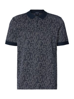 Organiskās kokvilnas polo krekls ar rakstu