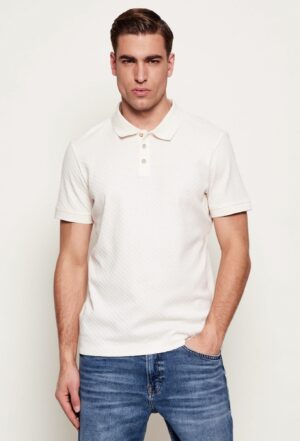 Klasisks polo krekls ar grafisku tekstūru