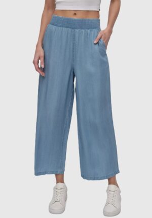 Viegla tencela auduma bikses ar elastīgu jostu