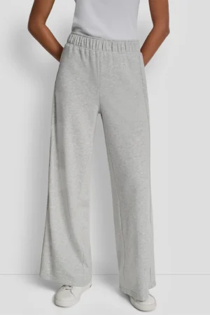 Gaiši pelēkas sportiskā stila bikses ar fliteru apdari