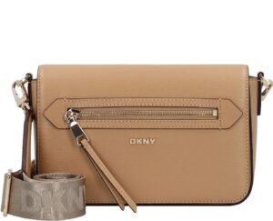 Smilšu brūna ādas soma ar noņemamu plecu siksnu