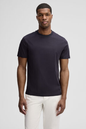 Merserizētas kokvilnas T-krekls naktszilā krāsā