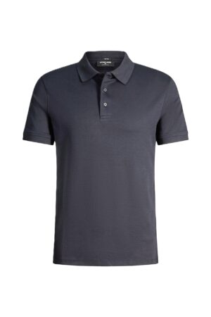 Tumši pelēks polo krekls ar sānu šķēlumiem