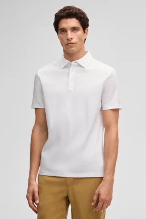 Balts klasiska dizaina polo krekls
