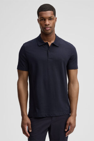Tumši zils klasiska dizaina polo krekls