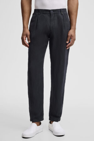 Liocela un linu chino bikses tumši pelēkzilā krāsā