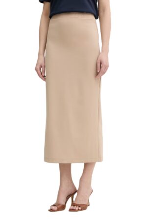 Bēši taisna piegriezuma svārki ar elastīgu jostu