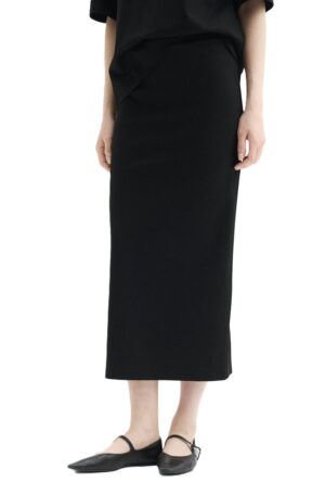 Taisna piegriezuma svārki ar elastīgu jostu