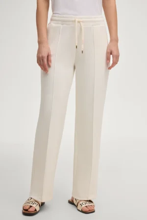 Gaiši bēšas sportikā stila bikses sievietēm