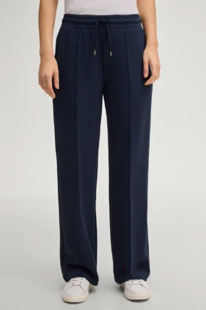 Tumši zilas sportikā stila bikses sievietēm