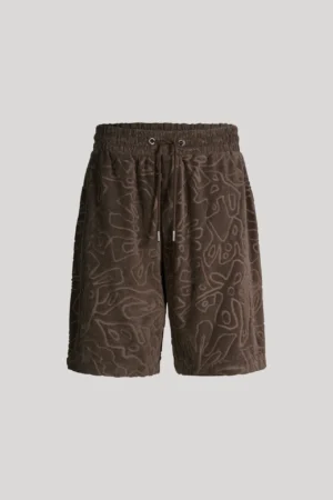 Vīriešu šorti ar frotē struktūras rakstu