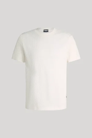 Krēmbalts kokvilnas T-krekls ar grafisku struktūru