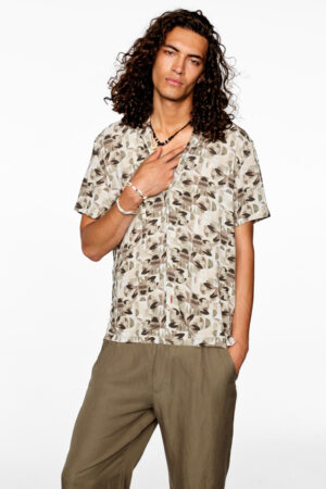 Viskozes krekls ar grafisku rakstu