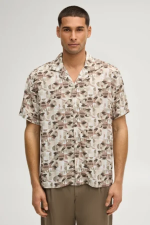 Viskozes krekls ar grafisku rakstu