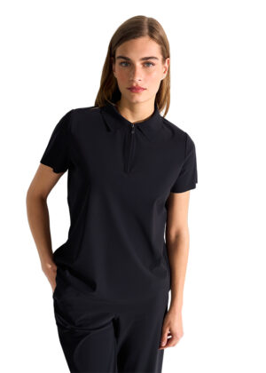 Polo stila krekls ar rāvējslēdzēja aizdari