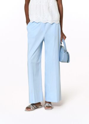 Platas kokvilnas bikses ar elastīgu jostasvietu