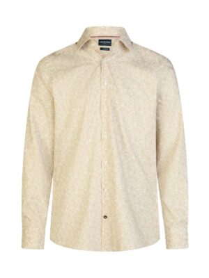 Kokvilnas krekls ar bēšu palmu rakstu