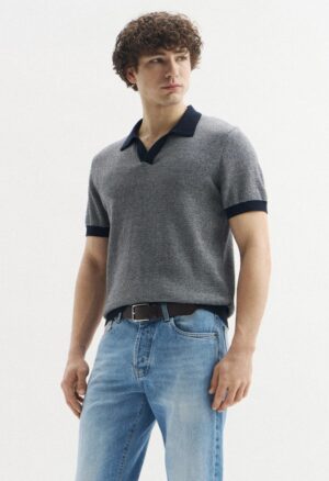 Polo krekls ar viegli raibu tekstūru