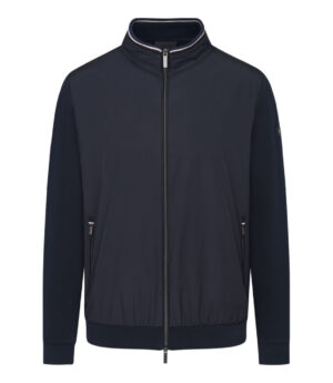 Kombinētu tekstūru jaka ar divvirziena rāvējslēdzēju