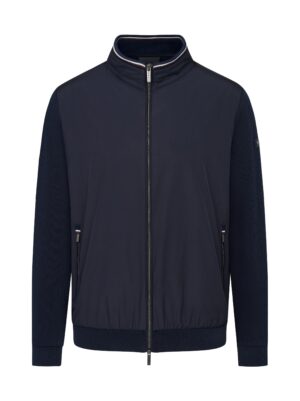 Kombinētu tekstūru jaka ar divvirziena rāvējslēdzēju