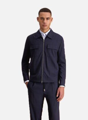 Vīriešu jaka ar divvirziena rāvējslēzēja aizdari