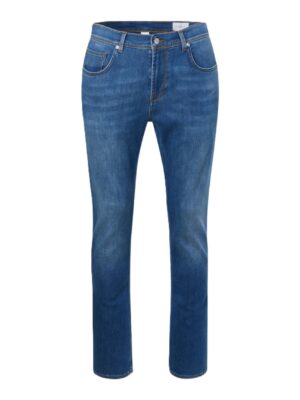 Zili džinsi ar kontrastējošām detaļām