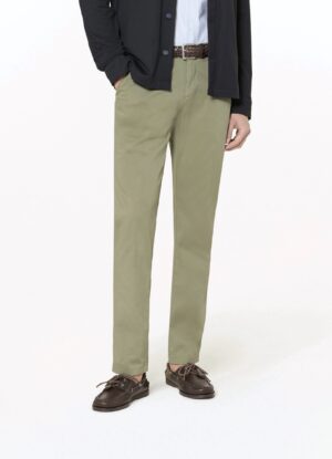 Gaiši pelēkzaļas chino bikses vīriešiem