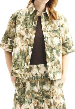 Kokvilnas krekls ar abstraktu rakstu