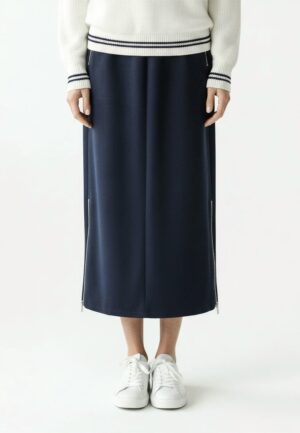 Viegli elastīgi svārki ar rāvējslēdzēju detaļām