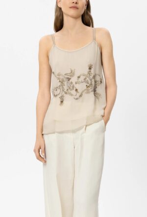 Tops ar plecu lencēm un izšuvumiem