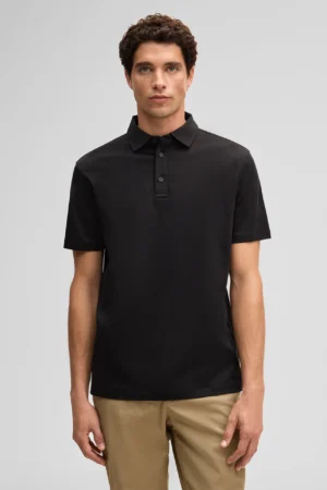 Melns klasiska dizaina polo krekls