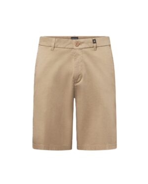 Tumši bēši chino šorti ar logo detaļām