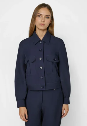 Viegli elastīgs bluzons ar uzšūtām kabatām