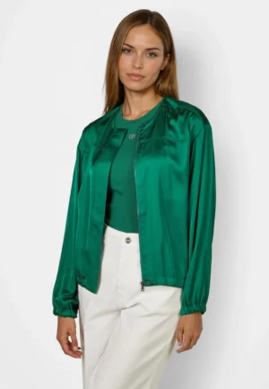 Satīna bluzons ar rāvējslēdzēja aizdari