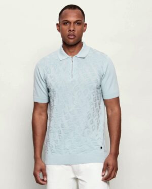 Kokvilnas polo krekls ar logo burtu rakstu