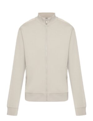 Pelēkēša sportiskā stila jaka ar logo lentes akcentu