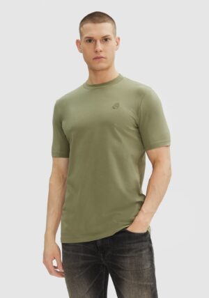 T-krekls ar zīmola logotipa izšuvumu