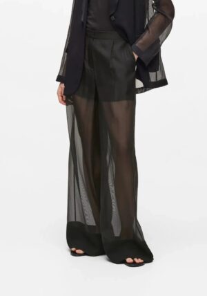 Caurspīdīga organzas auduma bikses